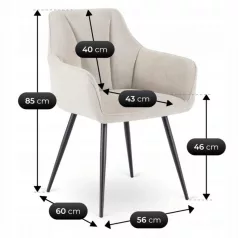 NAWARA szék krémszínű