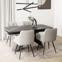 NAWARA szürke boucle szék