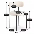 TULSA krémszínű Boucle szék