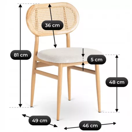 ALTEA tölgy/bézs áttört szék