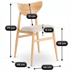 BRAGA Szék Tölgy/Bézs