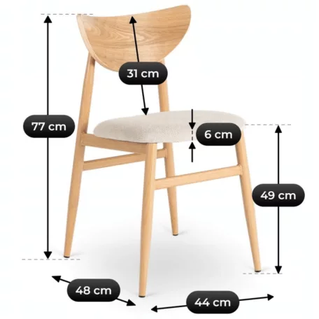 BRAGA Szék Tölgy/Bézs