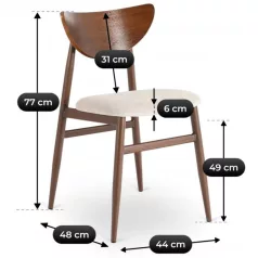 BRAGA szék Dió/Bézs