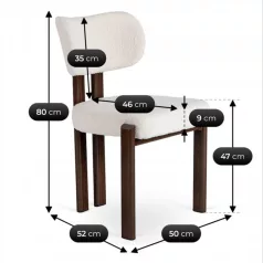 GRENADA Dió/Krémszínű Boucle Szék