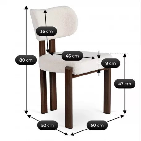 GRENADA Dió/Krémszínű Boucle Szék