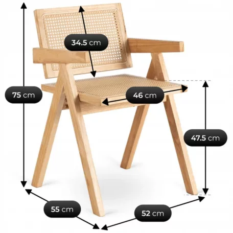 MADERA Szék Tölgy/Bézs Áttört