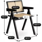 MADERA Fekete/Bézs Áttört Szék