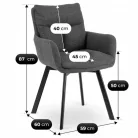 CORTADO Forgószék Sötétszürke