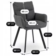 CORTADO Forgószék Sötétszürke