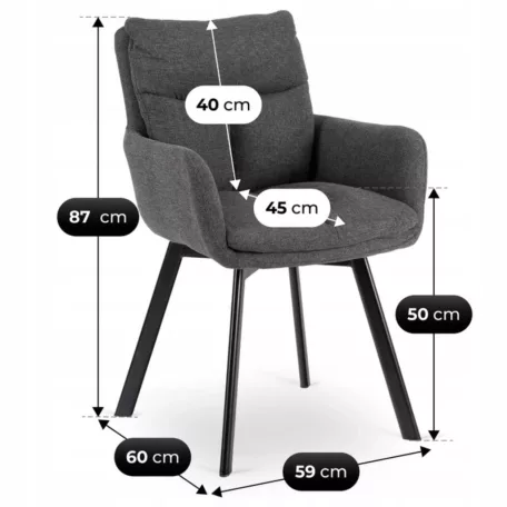 CORTADO Forgószék Sötétszürke