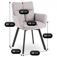 CORTADO szürke forgószék