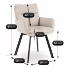 CORTADO bézs színű forgószék