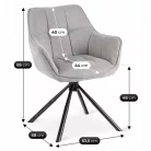 PEONY 2 szürke forgószék