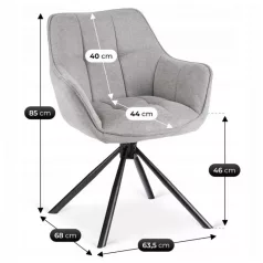 PEONY 2 szürke forgószék