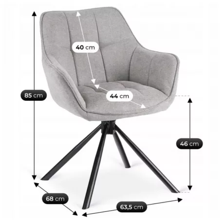 PEONY 2 szürke forgószék