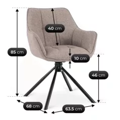 PEONY 2 Cappuccino forgószék