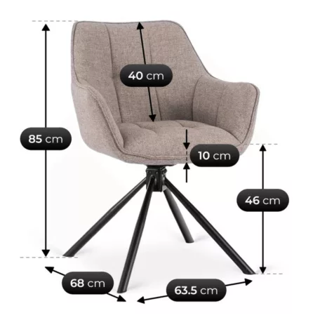 PEONY 2 Cappuccino forgószék