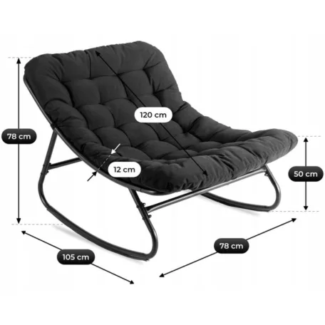 AURORA hintaszék, fekete