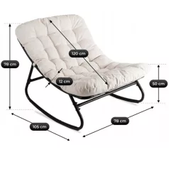 AURORA bézs hintaszék