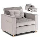 SOLOR szürke bársony dönthető fotel