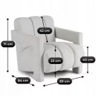 BENDER Fotel Szürke