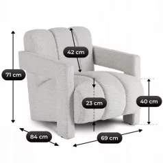 BENDER Fotel Szürke