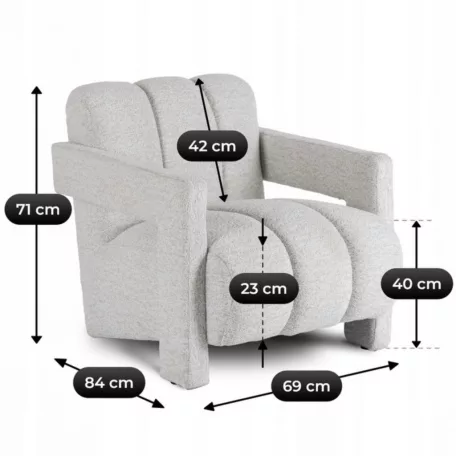 BENDER Fotel Szürke