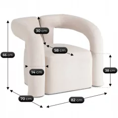 BRAZIL Krémszínű Fotel