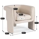 GALA krémszínű fotel