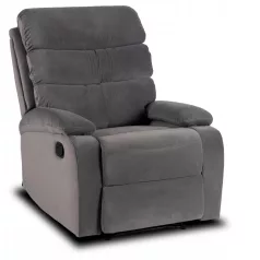 KOBE szürke bársony dönthető fotel