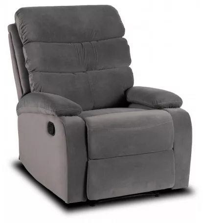 KOBE szürke bársony dönthető fotel