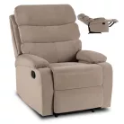 KOBE bézs bársony dönthető fotel