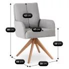 BIANCO szürke forgószék