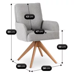 BIANCO szürke forgószék