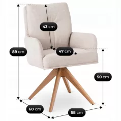 BIANCO bézs forgószék