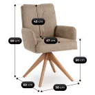 BIANCO Barna Forgószék