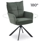 CITY zöld kordbársony forgószék