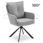 CITY forgószék szürke kordbársony