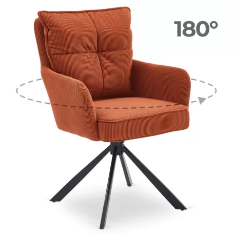 CITY Forgószék Gyömbér Kordbársony