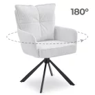 CITY krémszínű kordbársony forgószék