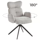 ALVARO szürke boucle forgószék nappaliba