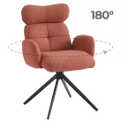 ALVARO piros forgószék nappaliba