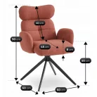 ALVARO piros forgószék nappaliba