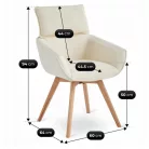 DIAS krémszínű Boucle forgószék