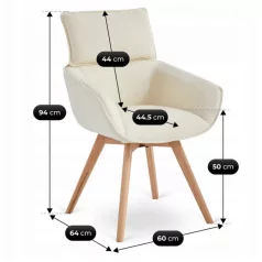 DIAS krémszínű Boucle forgószék