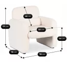 TOGO krémszínű Boucle nyugágy