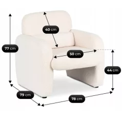 TOGO krémszínű Boucle nyugágy