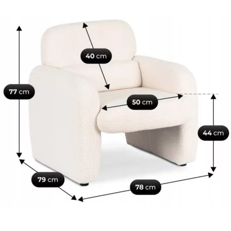 TOGO krémszínű Boucle nyugágy