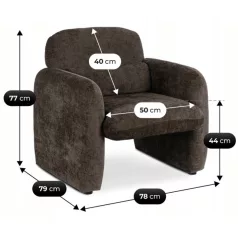 TOGO Barna Lounge Fotel