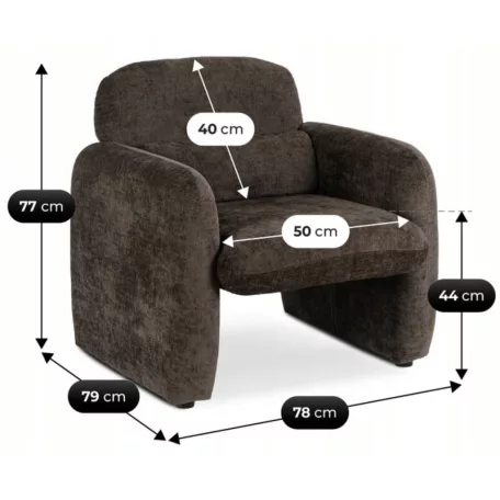 TOGO Barna Lounge Fotel